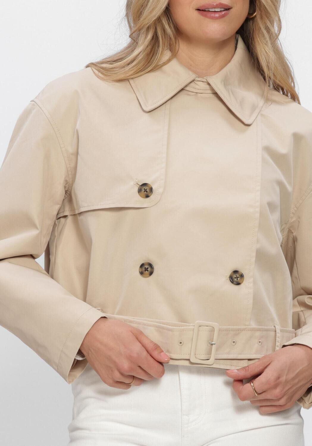 Camelfarbene TOMMY JEANS Jack TJW SHORT TRENCH COAT - large