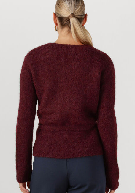 Bordeaux SELECTED WOMEN Pullover SLFGABELLA LS KNIT BELT CARDIGAN - large