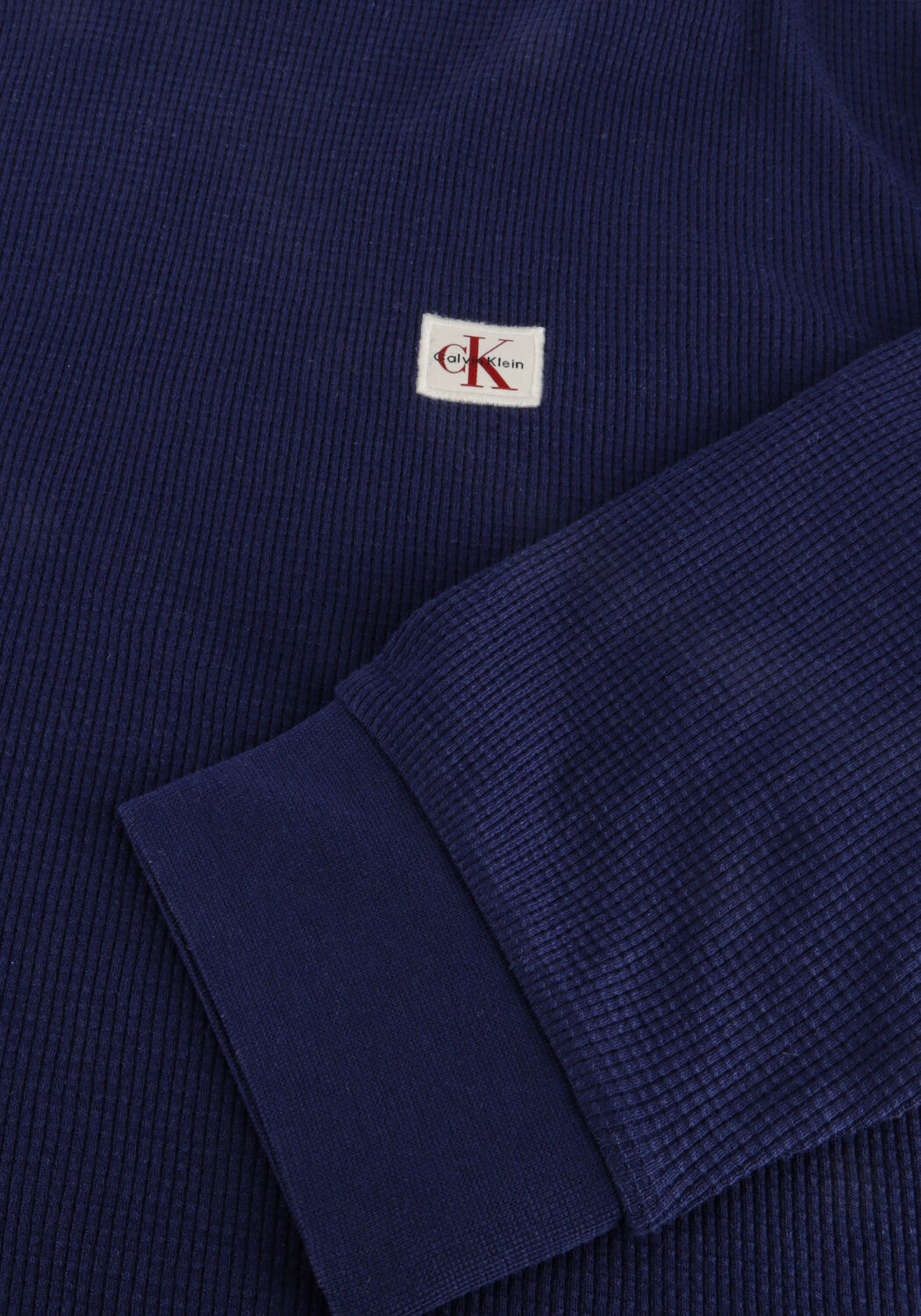 Dunkelblau CALVIN KLEIN Pullover LS WAFFLE BADGE CREWNK TEE - large