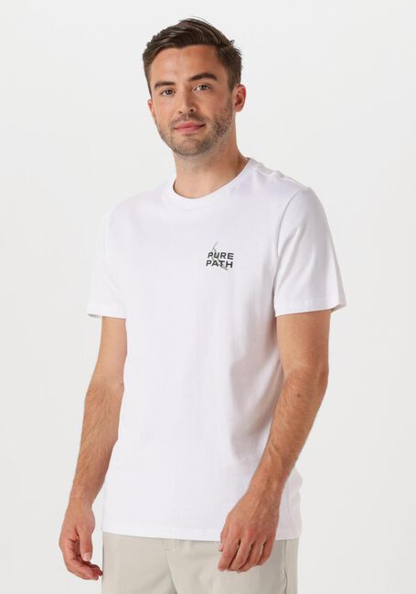 Weiße PURE PATH T-shirt REGULAR FIT CREWNECK SS T-SHIRTS - large