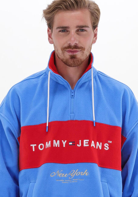 Blaue TOMMY JEANS Sweatshirt TJM ARCHIVE POLAR MOCK NECK - large