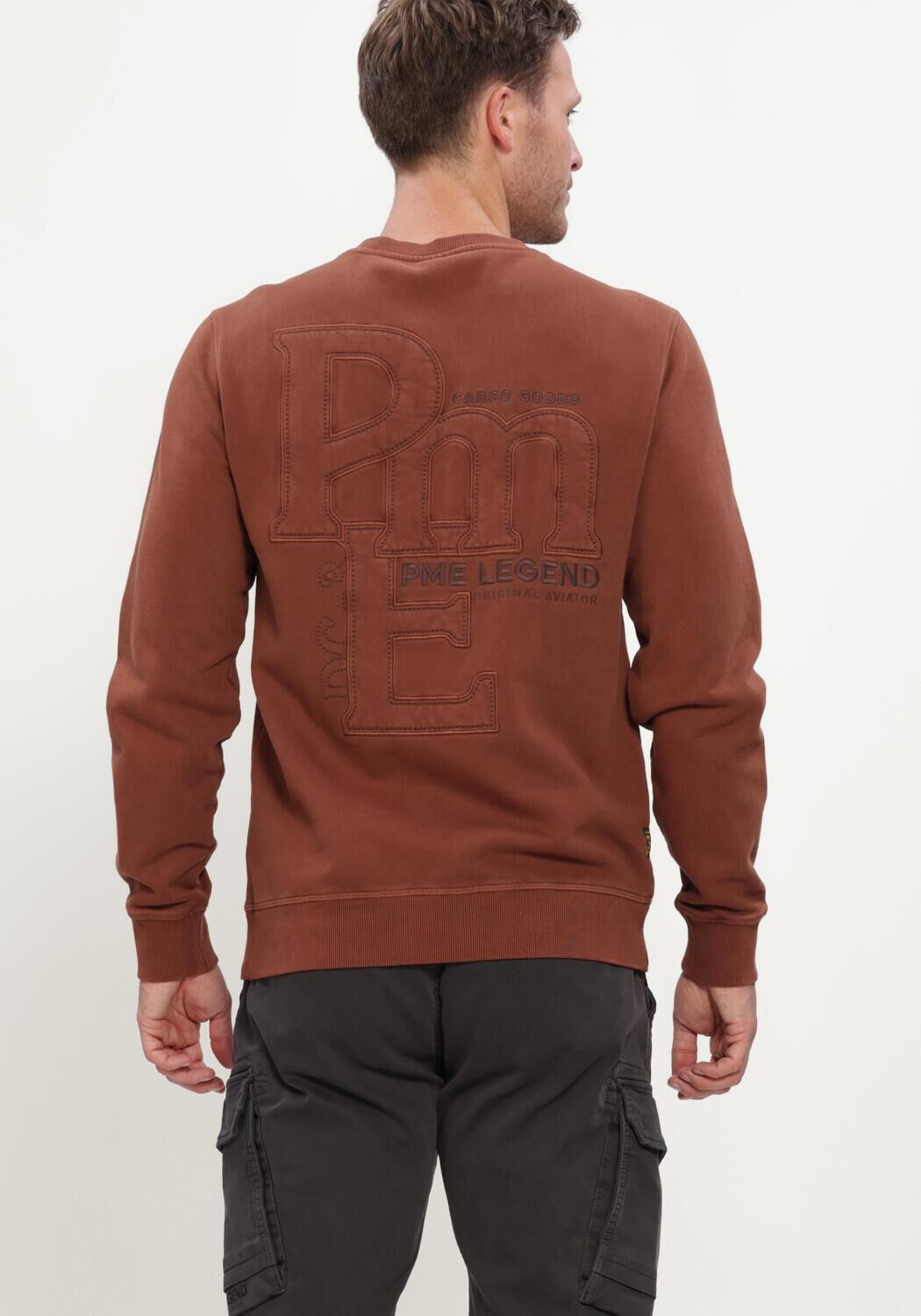 Braune PME LEGEND Sweatshirt CREWNECK SEMI BRUSHED - large