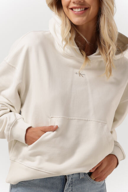 Nicht-gerade weiss CALVIN KLEIN Sweatshirt MICRO MONOLOGO HOODIE - large