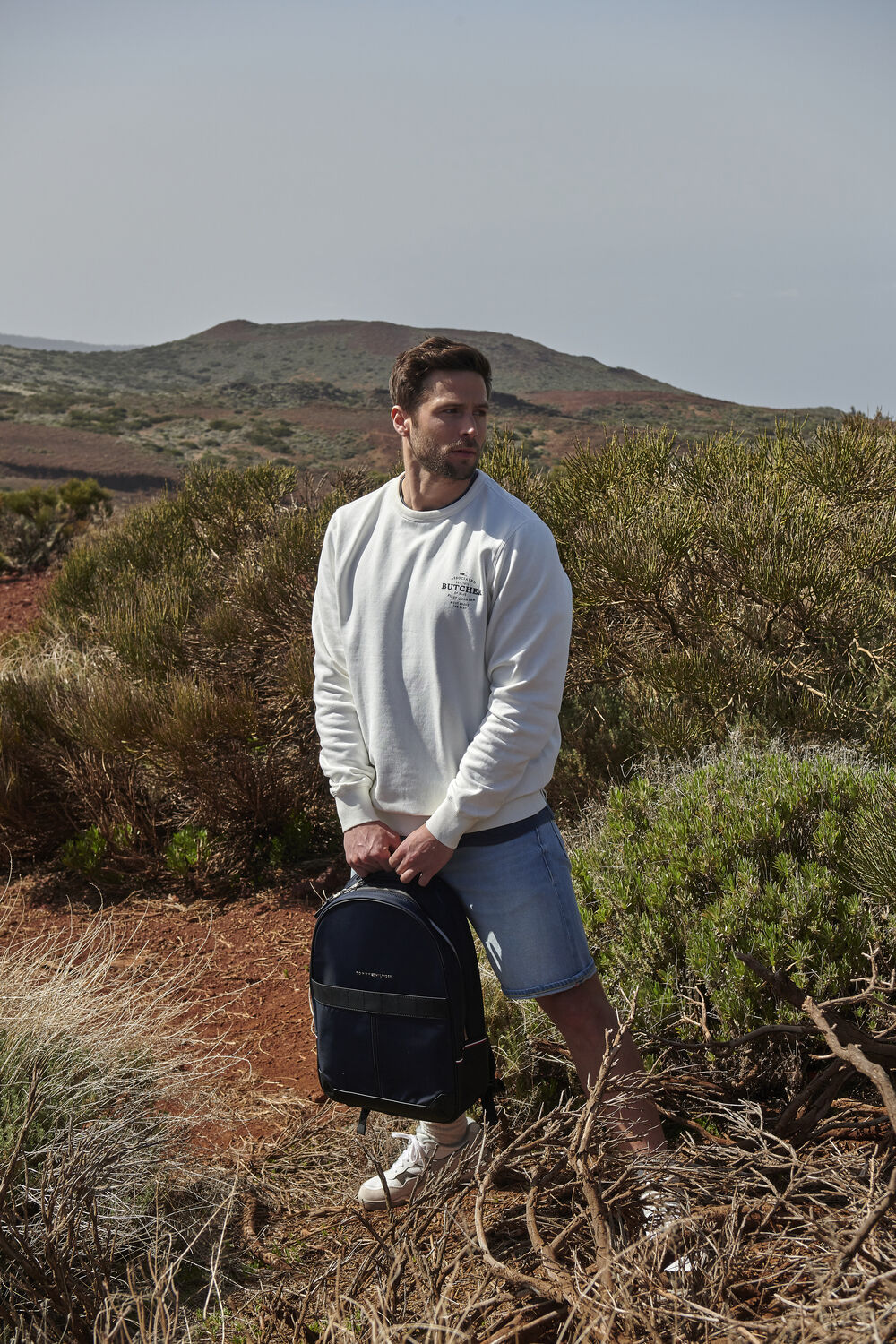 Wei&szlig;e BUTCHER OF BLUE Pullover ARMY CUT CREW - large