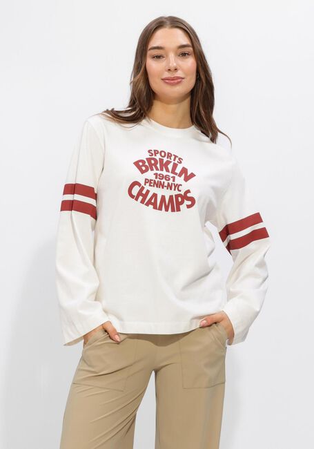 Beige PENN & INK Sweatshirt LONGSLEEVE PRINT - large