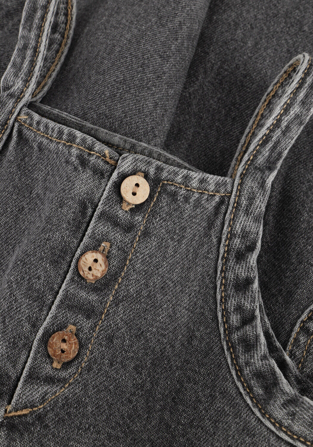 Graue PLAY UP Latzhosen DENIM JUMPSUIT - large