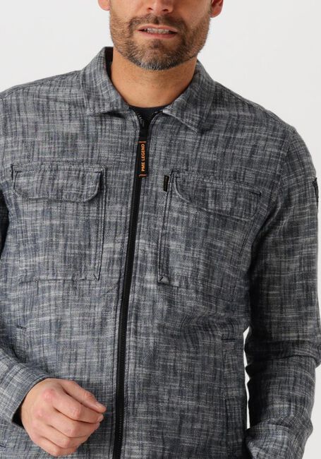 Blaue PME LEGEND Overshirts LONG SLEEVE SHIRT 2 TONE SLUB - large