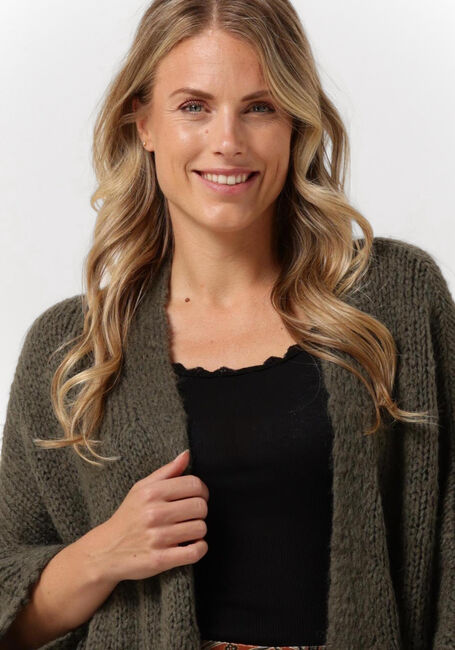 Grüne SUMMUM Strickjacke KIMONO CARDIGAN RUSTIC MOHAIR BLEND KNIT - large