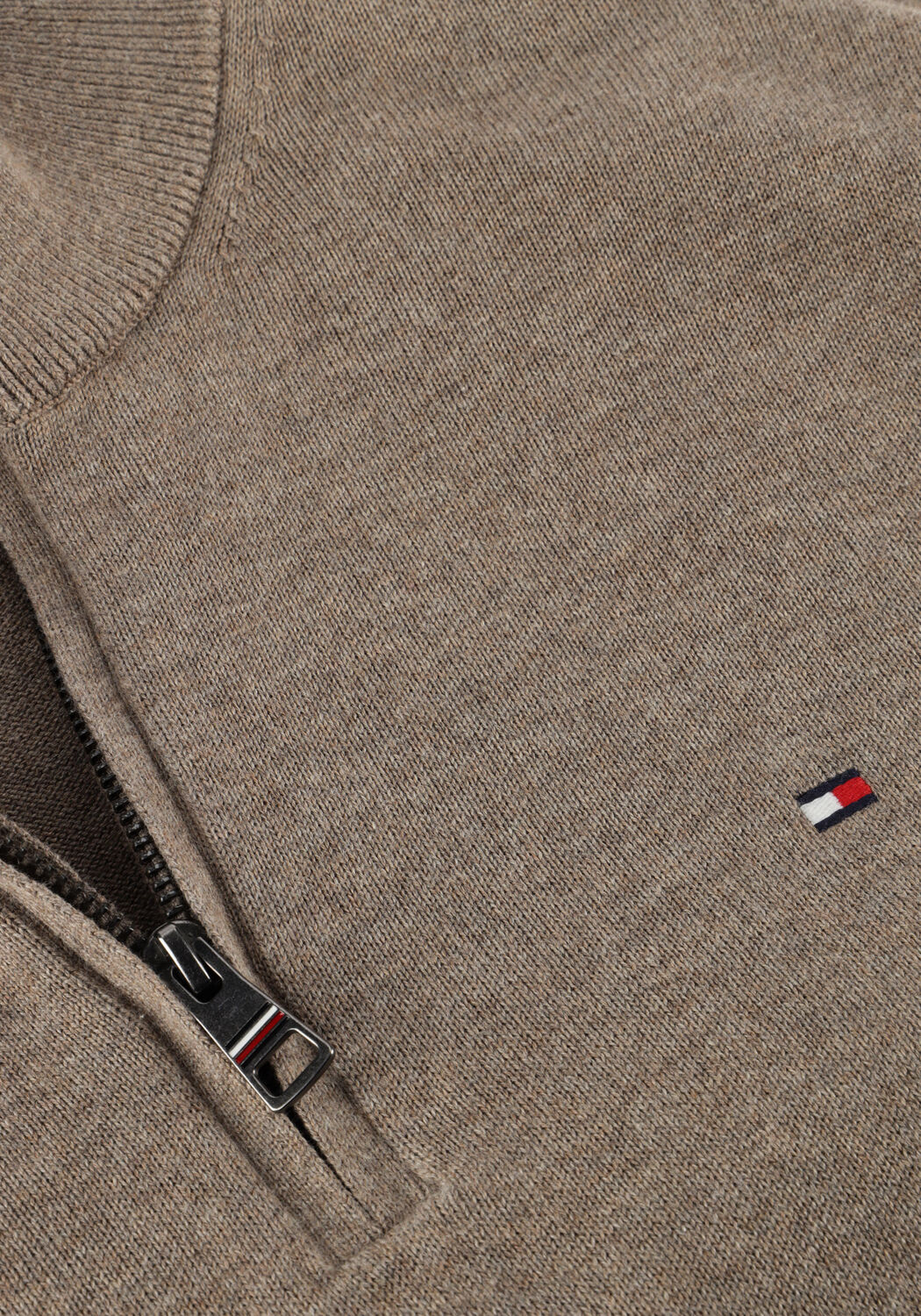 Gr&uuml;ne TOMMY HILFIGER Pullover PIMA ORG CTN CASHMERE ZIP MOCK - large