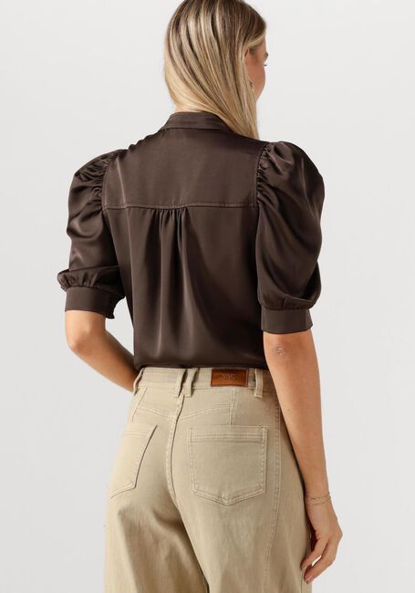 Braune NEO NOIR Blusen ROELLA HEAVY SATEEN BLOUSE - large