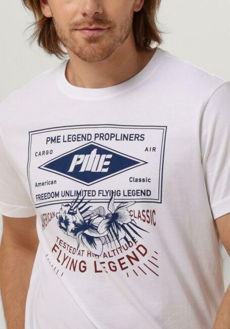 Weiße PME LEGEND T-shirt SHORT SLEEVE R-NECK SINGLE JERSEY LW PLAY - large