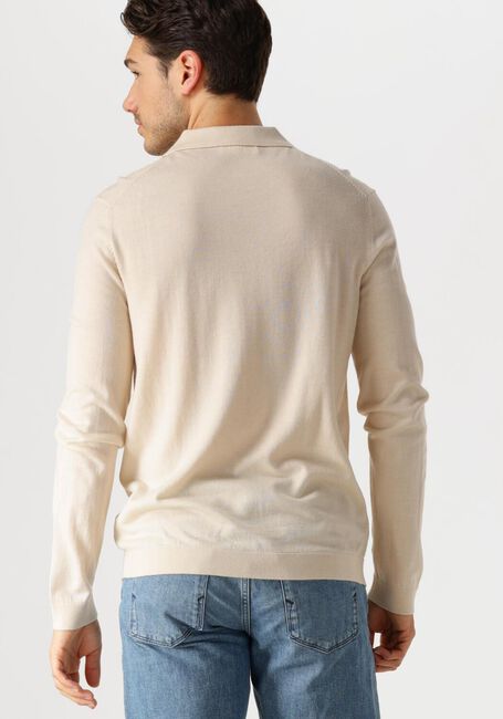 Beige SELECTED HOMME Pullover SLHTRAY LS KNIT MERINO POLO - large