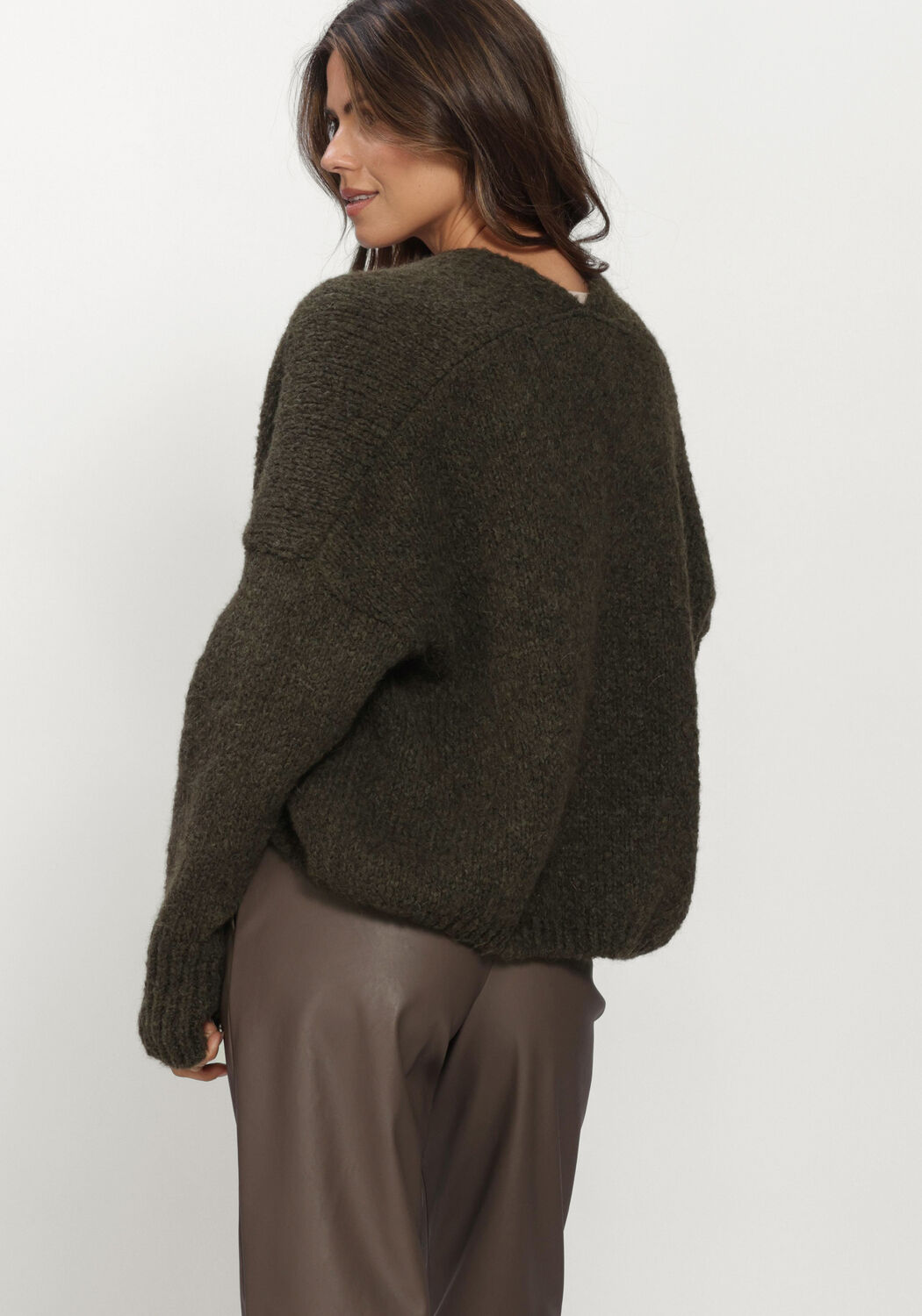 Dunkelgr&uuml;n KNIT-TED Strickjacke BECKY CARDIGAN - large