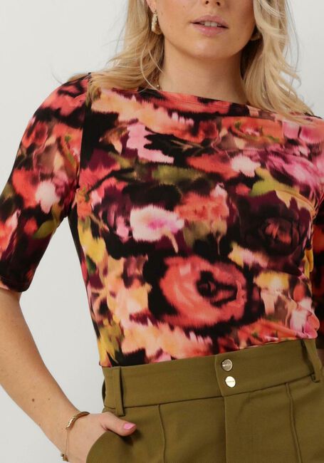 Mehrfarbige/Bunte VANILIA Top BLURRY BOAT NECK - large
