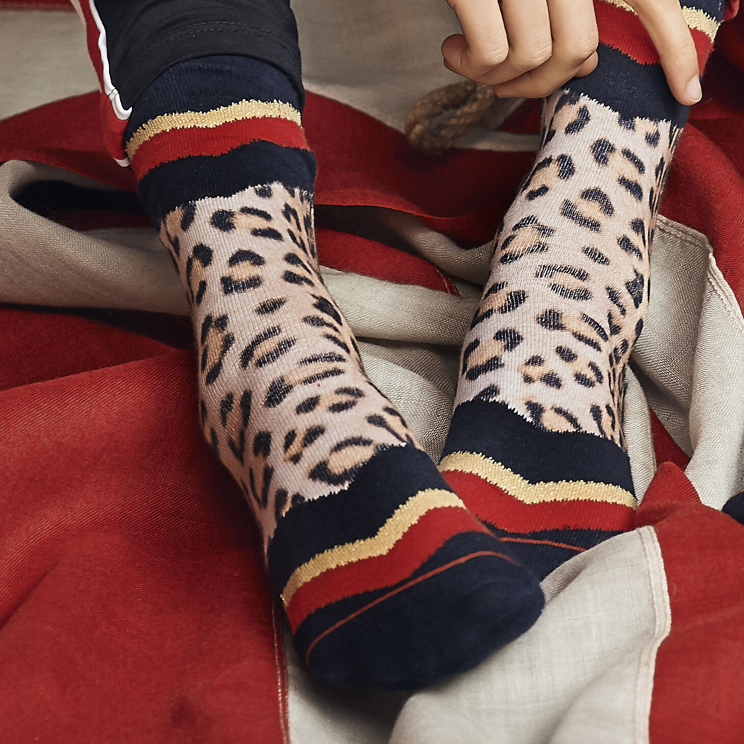 Schwarze XPOOOS Socken ALEXIS - large