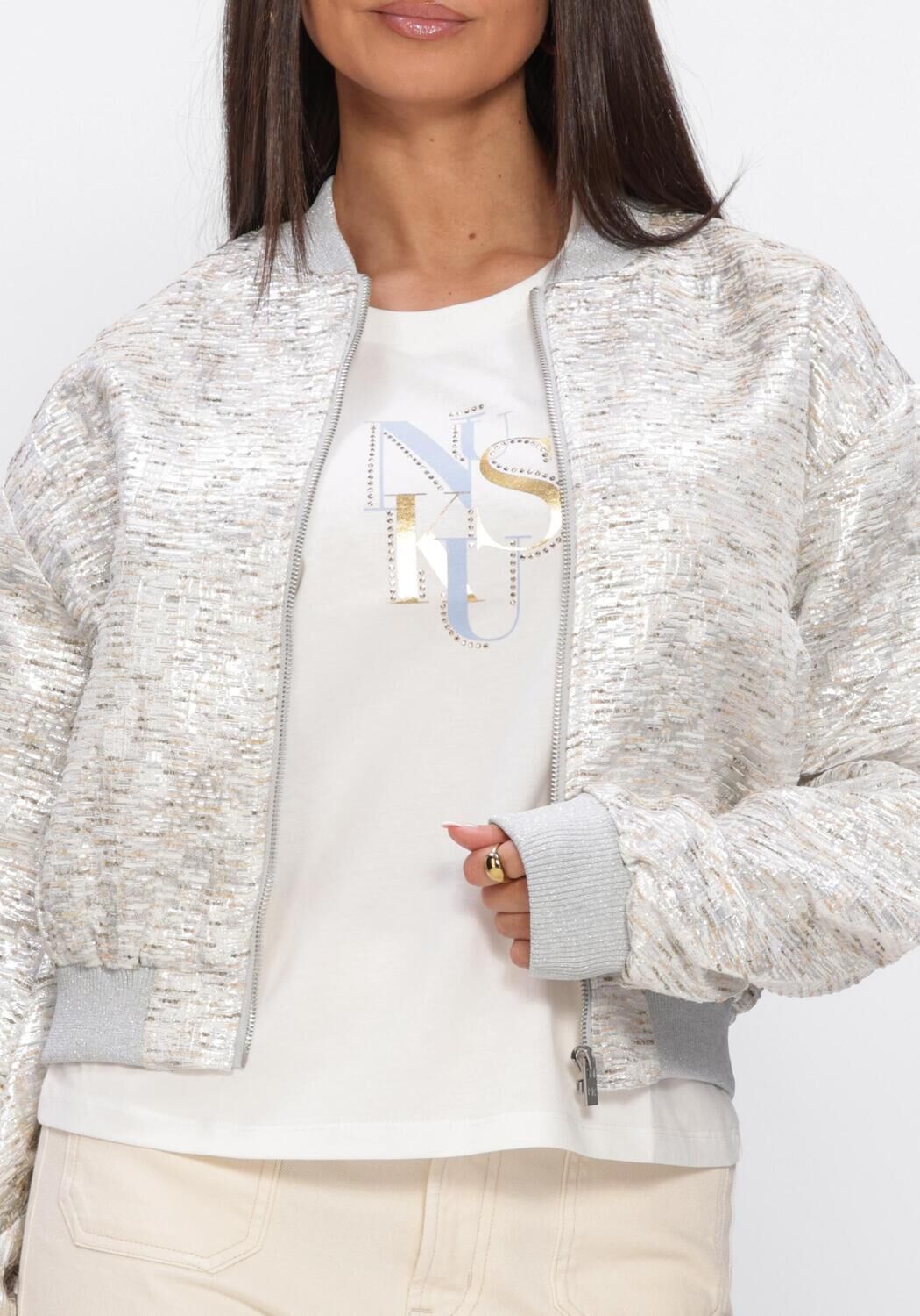 Silberne NUKUS Jack BABETTE BOMBER - large