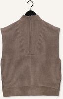 Taupe CO'COUTURE Spencer ROW ZIP VEST KNIT Taupe CO'COUTURE Spencer ROW ZIP VEST KNIT - medium