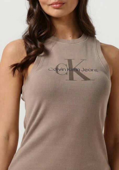 Taupe CALVIN KLEIN Minikleid INERAL DYE RIB TANK DRESS - large
