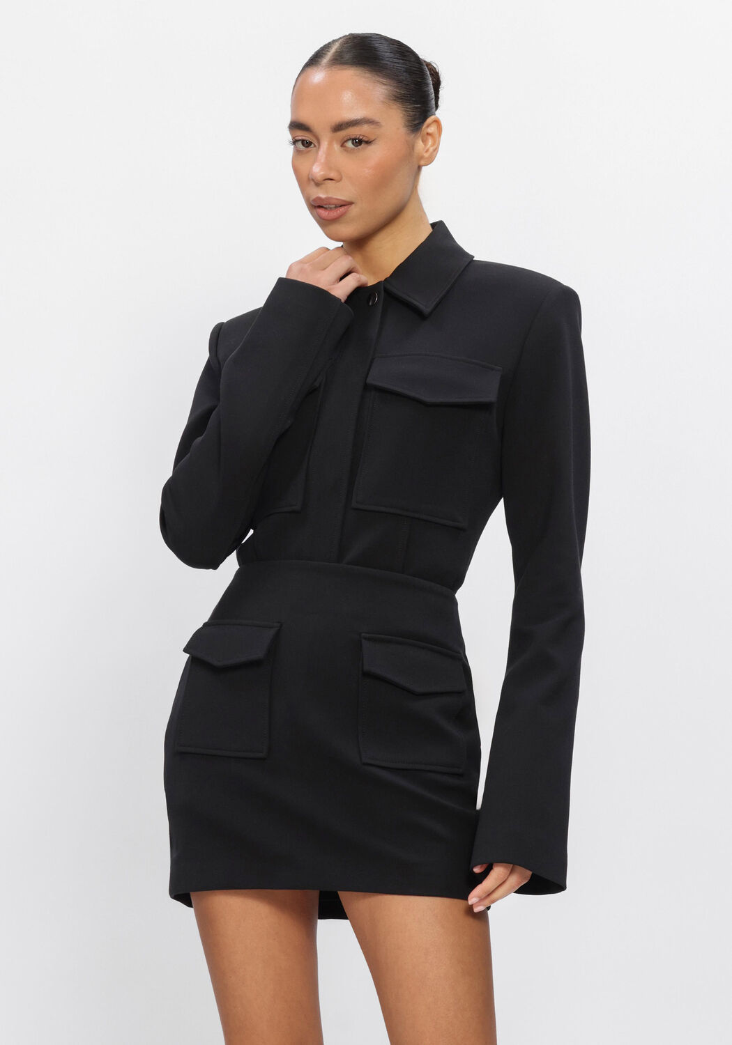 Schwarze OMODA ATELIER Blusen X MODEROSA - FIERCE - large