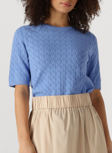 Hellblau SELECTED FEMME Top SLFHELEN 2/4 KNIT BOAT NECK - large