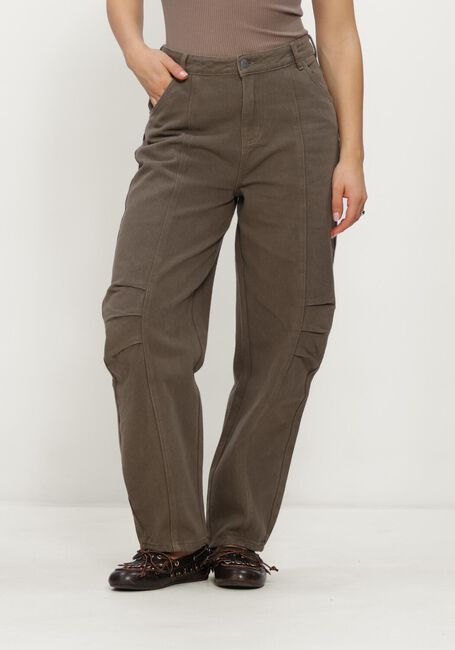 Braune REFINED DEPARTMENT Barrel jeans LADIES WOVEN BALLOON FIT JEANS LYON - large