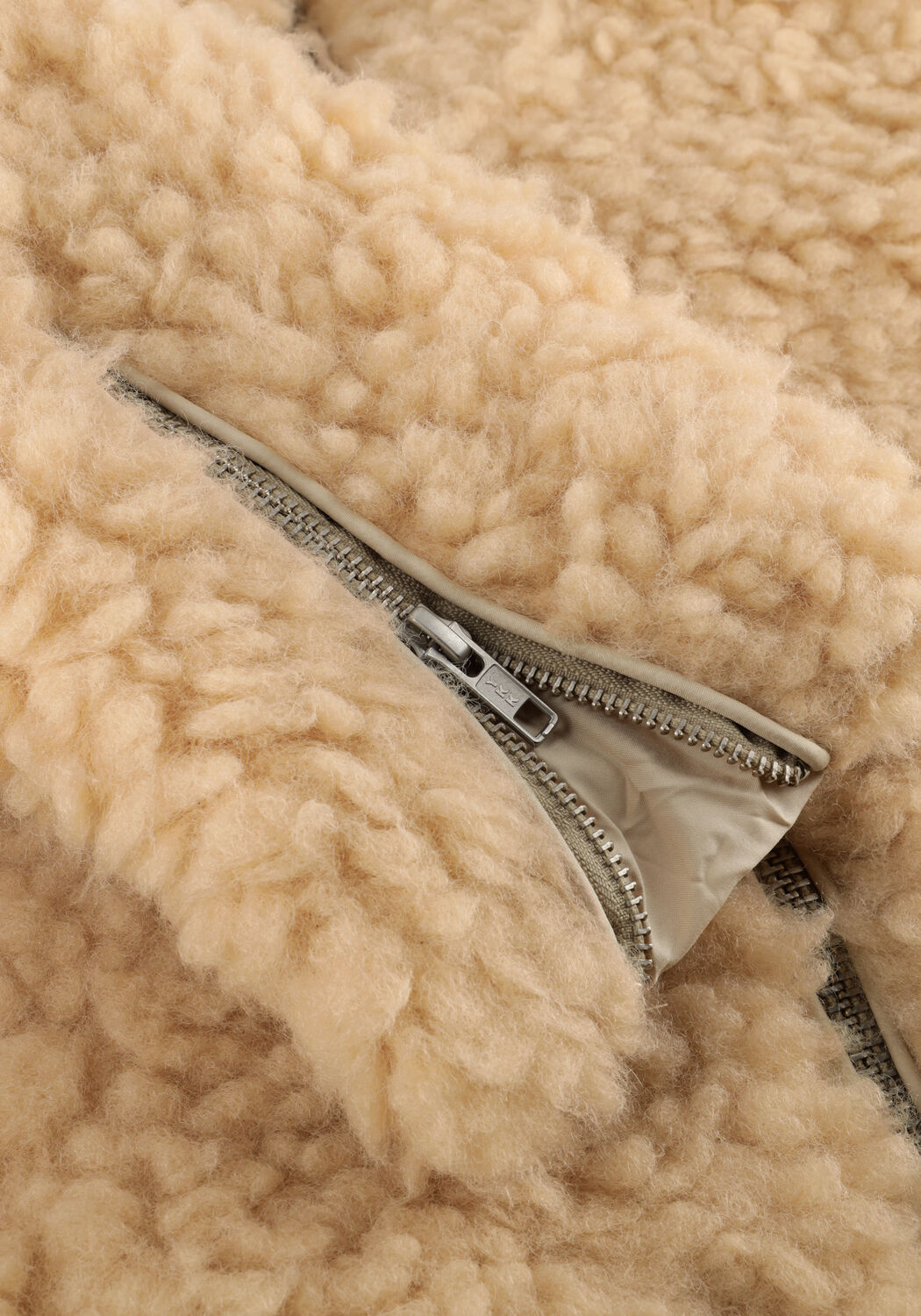 Beige ALIX THE LABEL Teddy-Jacke LADIES WOVEN TEDDY COAT - large