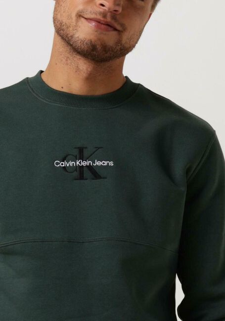 Dunkelgrün CALVIN KLEIN Pullover MONOLOGO CREW NECK - large