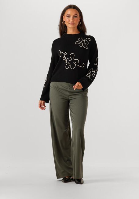 Dunkelgrün OBJECT Hose OBJLISA WIDE PANT - large