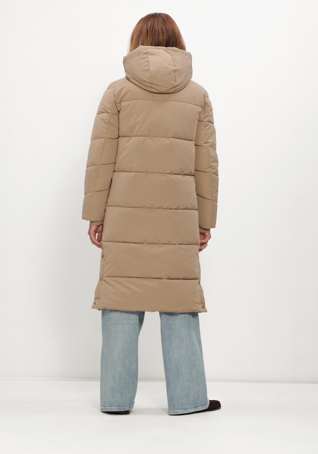 Beige WITHBLACK Wattierte Jack WBLGLORIAN LONG PUFFER COAT - large