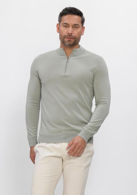 Gr&uuml;ne STEFANO LAURAN Pullover HALF ZIP ANDERS - large