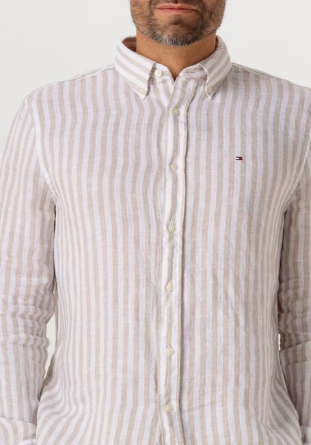 Ecru TOMMY HILFIGER Casual-Oberhemd LINEN ESSENTIAL STRIPE RF SHIRT - large