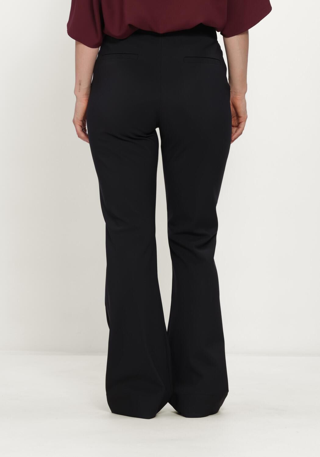 Schwarze STUDIO ANNELOES Hose Flair winter bonded trousers - large
