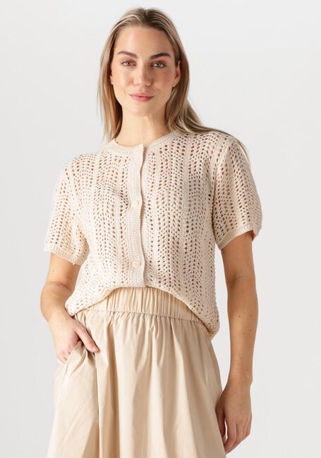 Sand NEO NOIR Top ELLEN CROCHET KNIT CARDIGAN - large