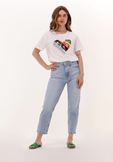 Wei&szlig;e GUESS T-shirt SS RAINBOW STREET TEE - large