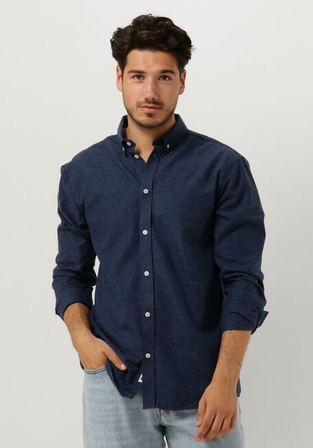 Blaue ANERKJENDT Casual-Oberhemd AKKONRAD MELANGE SHIRT - large