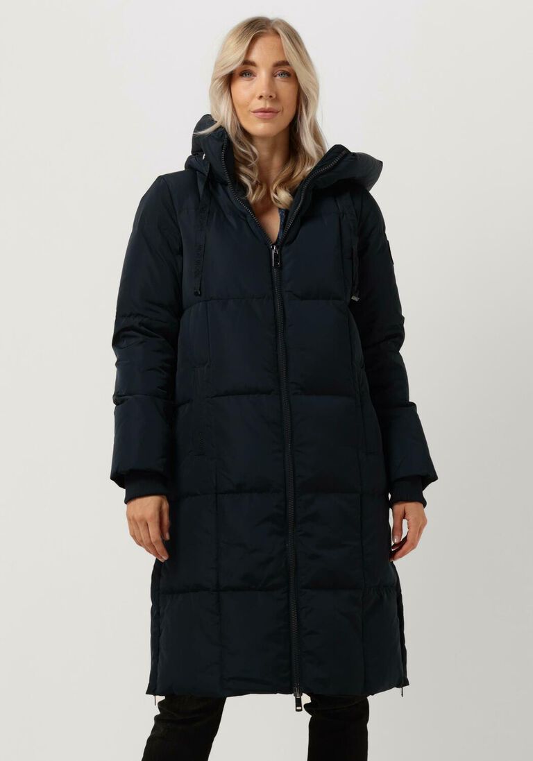dunkelblau mos mosh wattierte jack nova square down coat