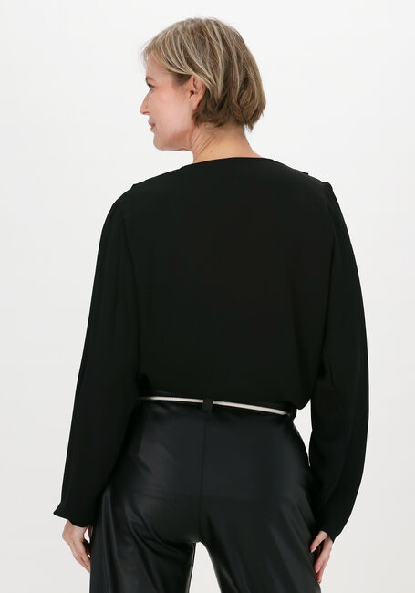 Schwarze 10DAYS Bluse OVERLAP DRAPED BLOUSE - large
