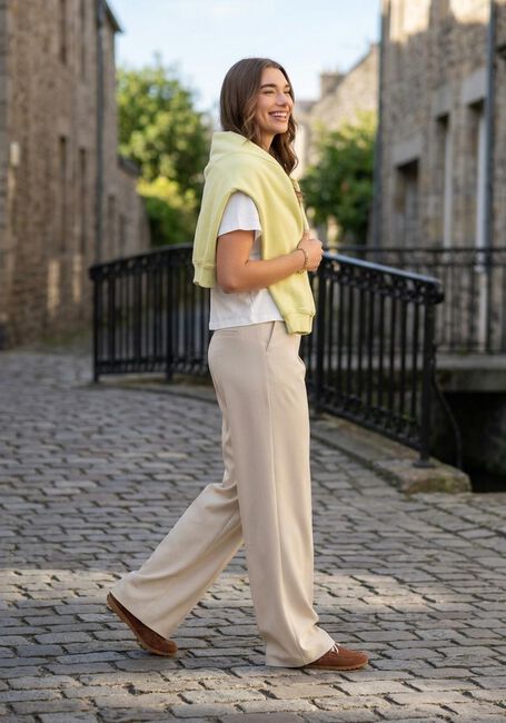 Beige ANOTHER LABEL Weite Hose ALMOORE PLEATED PANTS - large