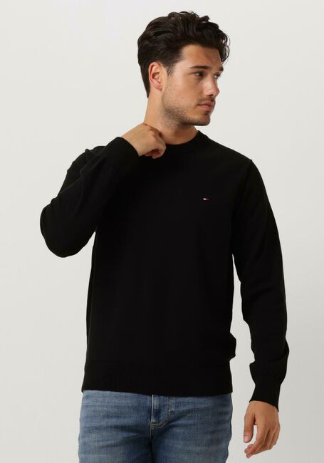Schwarze TOMMY HILFIGER Pullover 1985 CREW NECK SWEATER - large