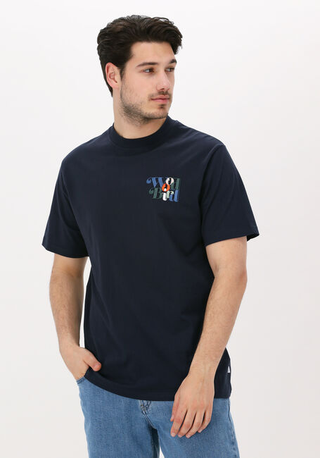 Dunkelblau WOODBIRD T-shirt MOLT WIRL TEE - large