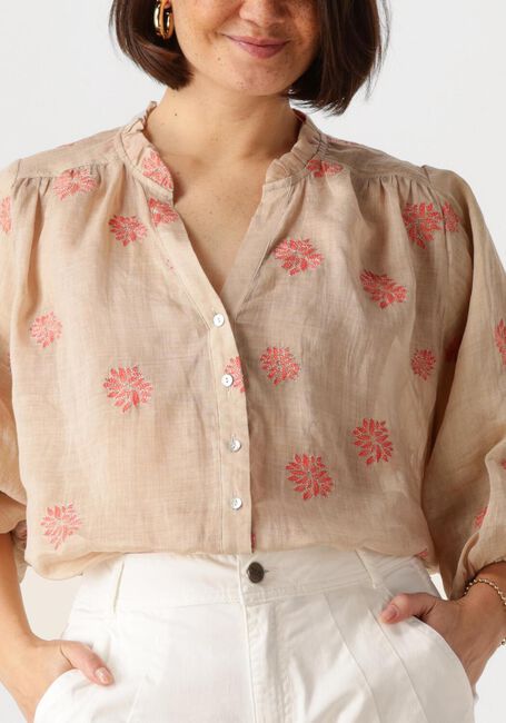Beige NUKUS Blusen TINA BLOUSE EMBROIDERY - large