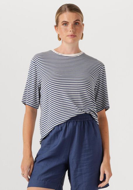 Blaue MSCH COPENHAGEN T-shirt MSCHJANA TEE STP - large