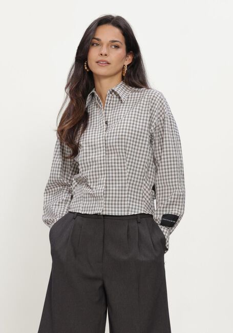 Graue HAUTE L'AMITI&Eacute; Blusen MIMOSA CHECK SMOCK SHIRT - large