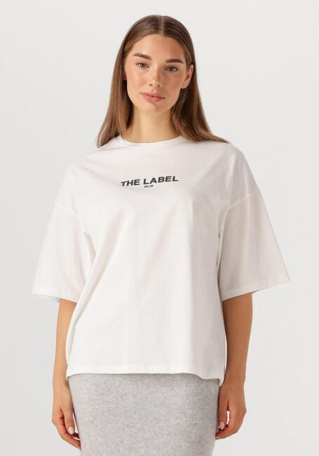 Weiße ALIX THE LABEL T-shirt LADIES KNITTED BASIC THE LABEL T-SHIRT - large