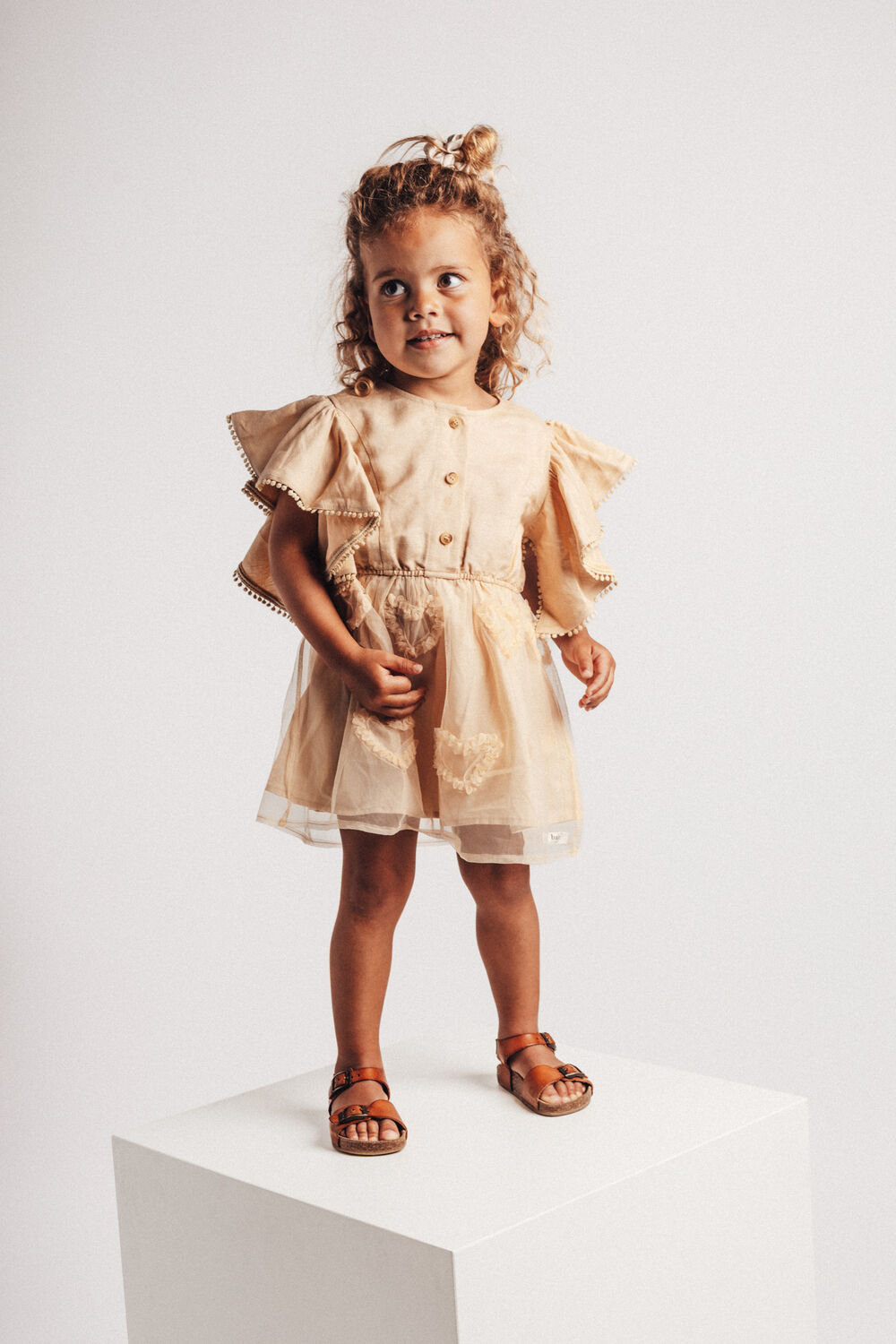 Beige BAJE STUDIO Minikleid DENIA - large