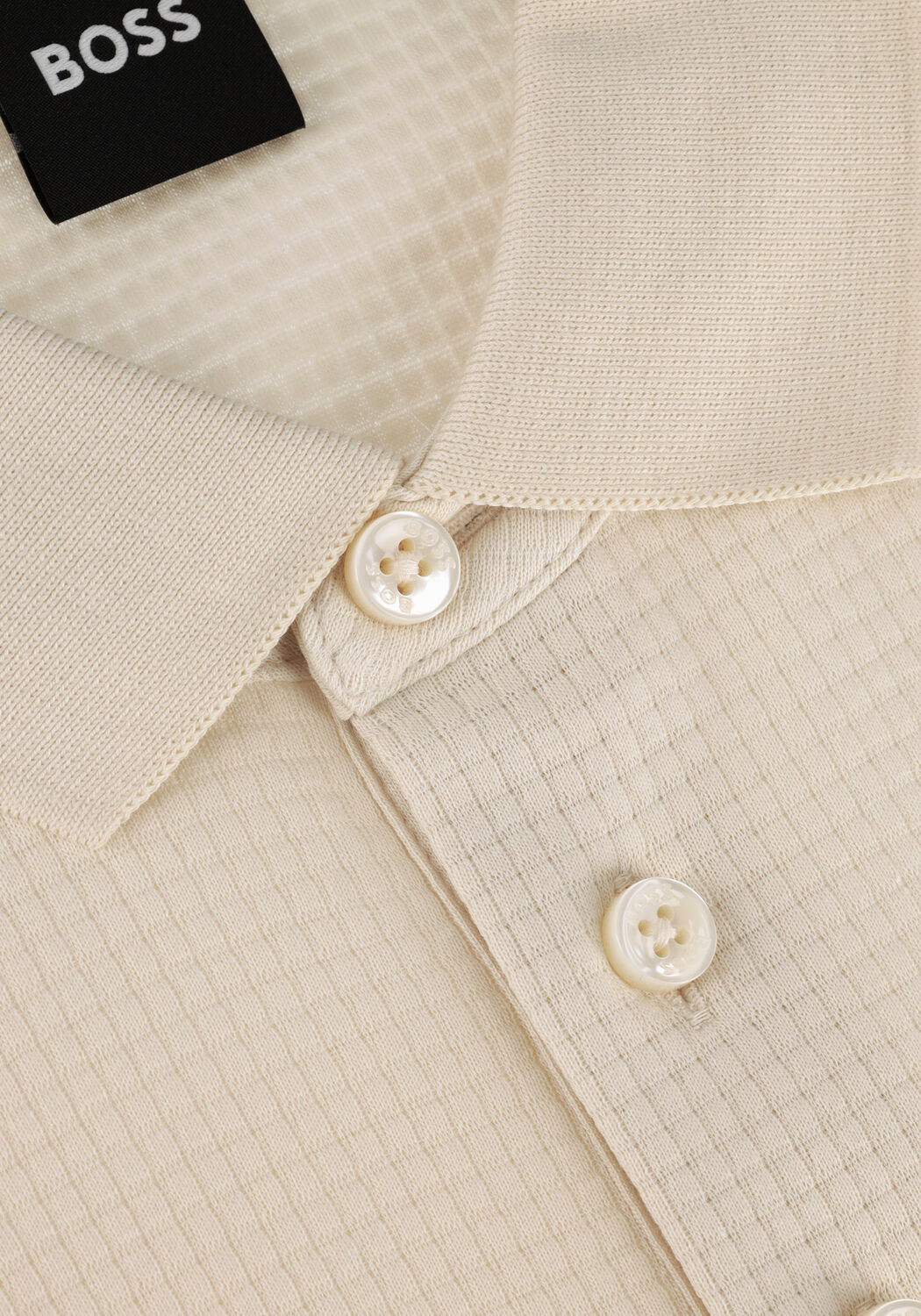 Creme BOSS BLACK Polo-Shirt PLEINS 31 - large