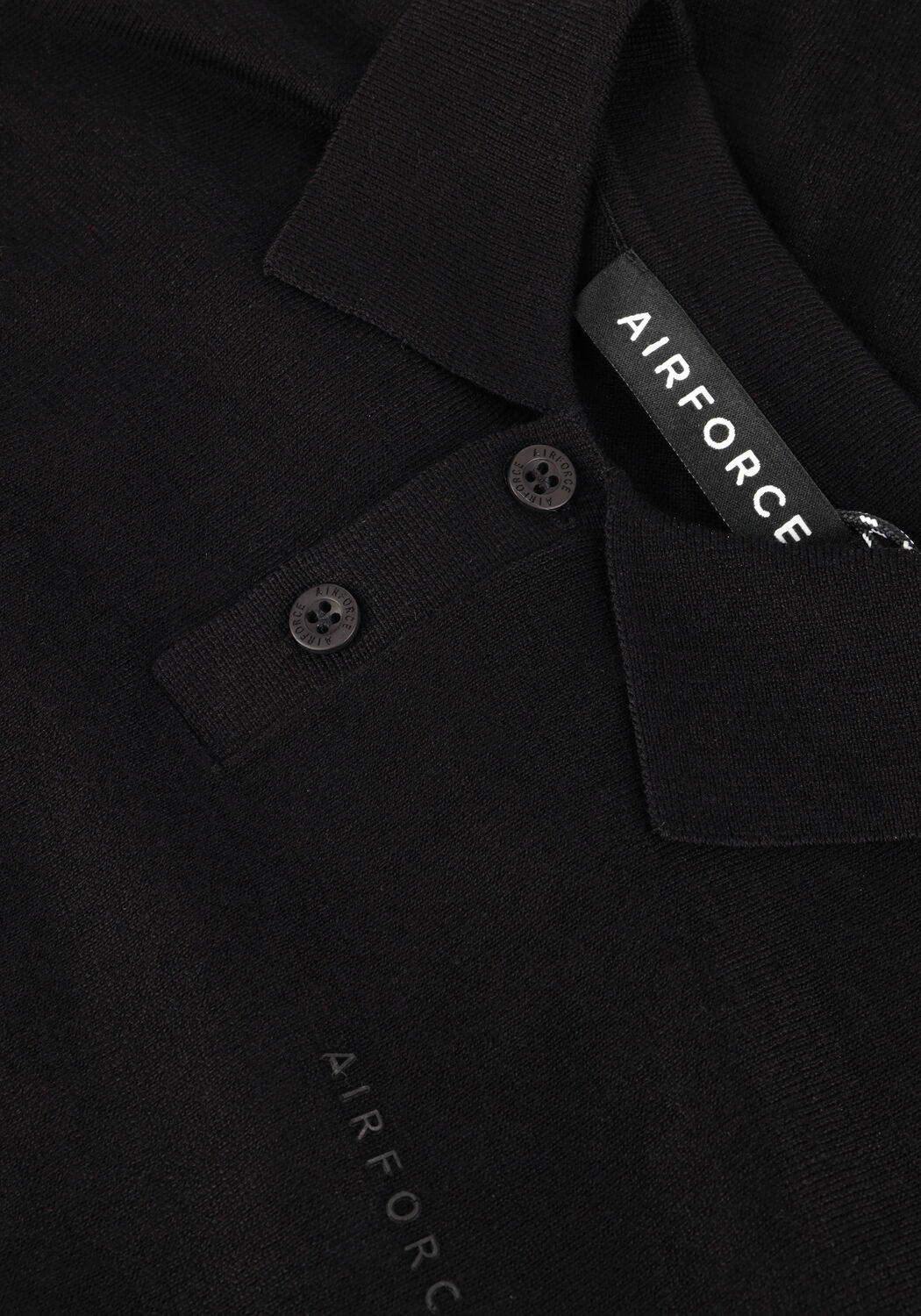Schwarze AIRFORCE Polo-Shirt VEB1200 - large