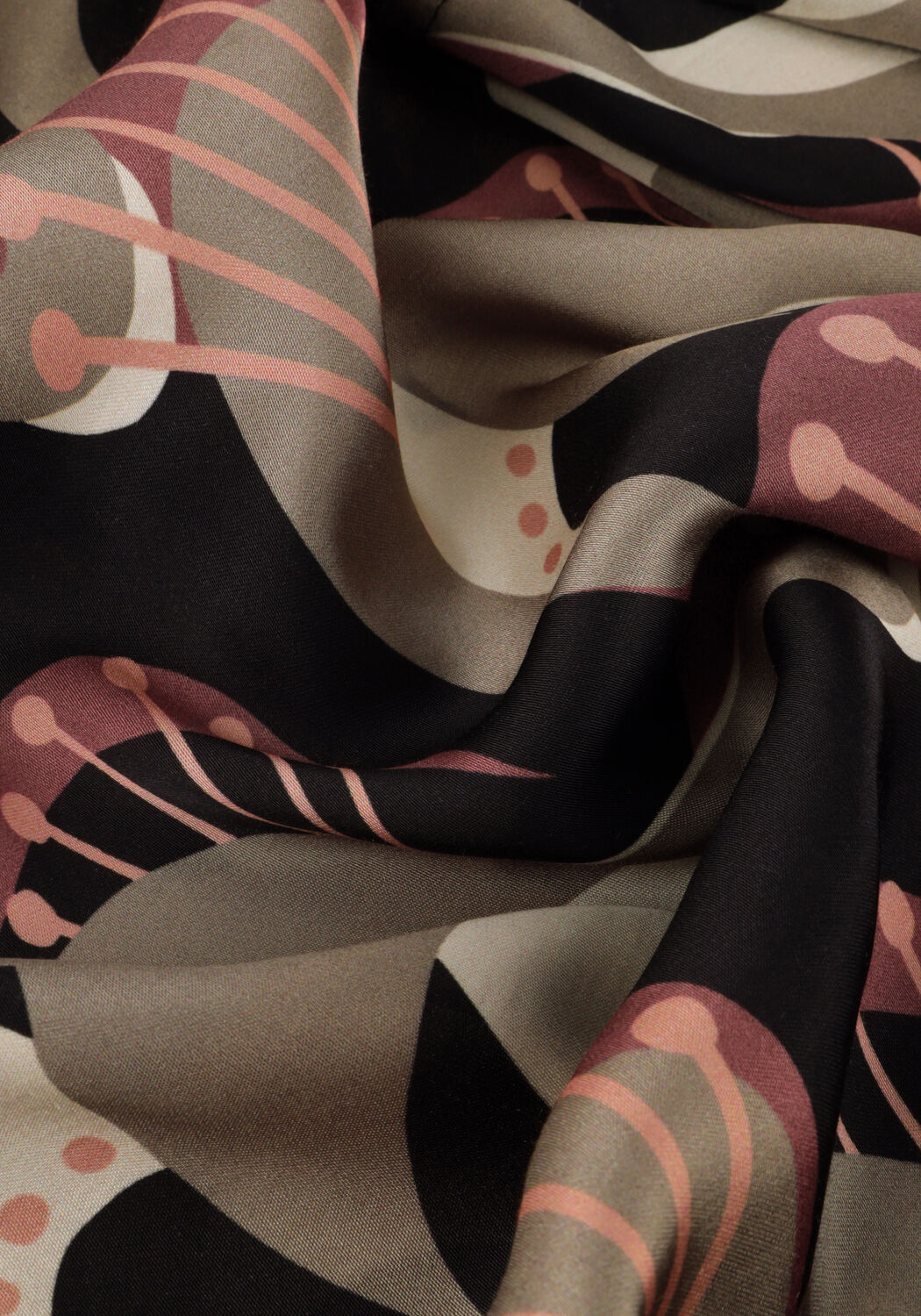 Mehrfarbige/Bunte SUMMUM Midikleid DRESS ABSTRACT PEACOCK - large