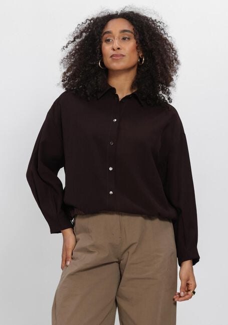 Braune SUMMUM Blusen BLOUSE VISCOSE TWILL - large