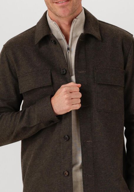 Braune PROFUOMO Overshirt OVERSHIRT CUTAWAY KNITTED - large
